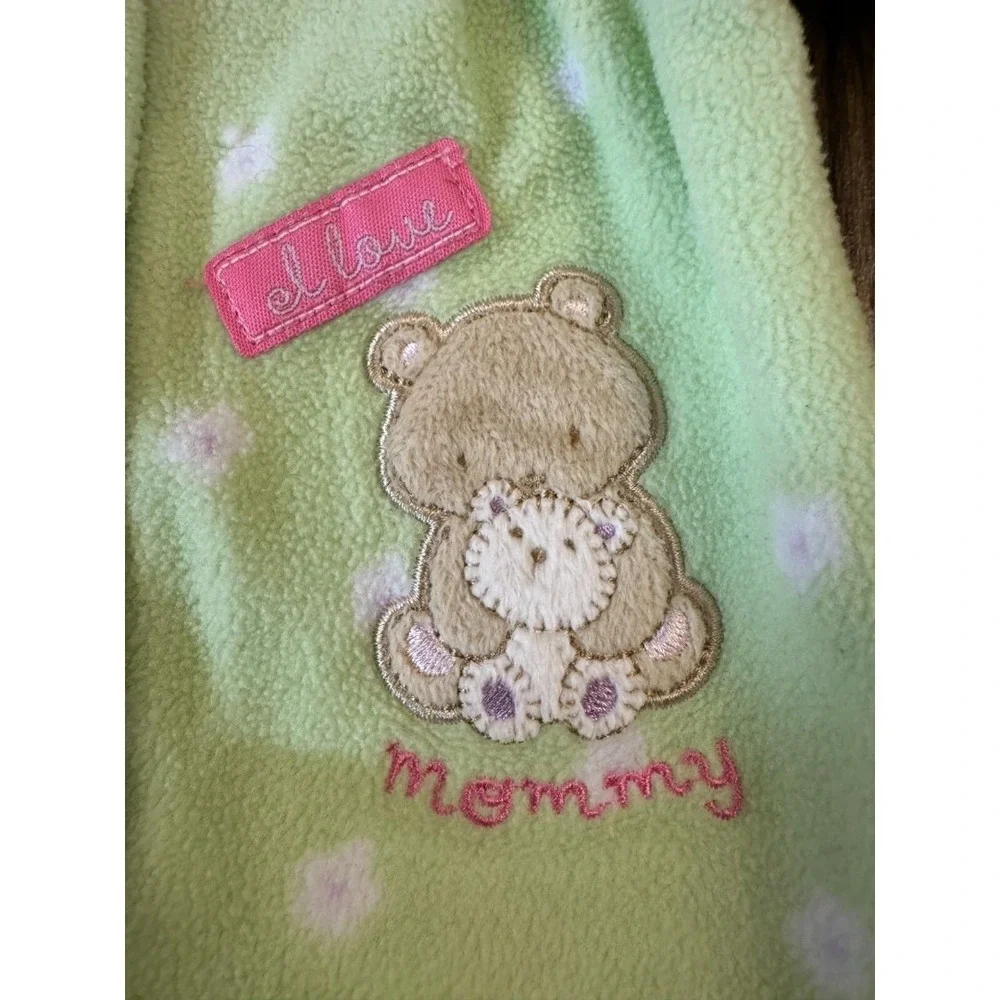 Vintage‎ Carters Baby Sleeper Girl Preemie Outfit Fleece I Love Mommy Pleats Y2K